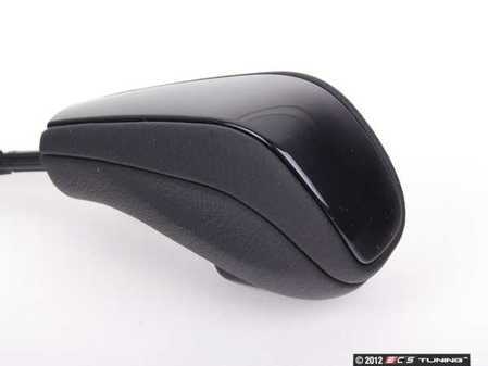 ES#47661 - 25160415481 - Leather Shift Knob - Automatic Transmission - (NO LONGER AVAILABLE) - Featuring a black center and black leather sides - Genuine BMW - 