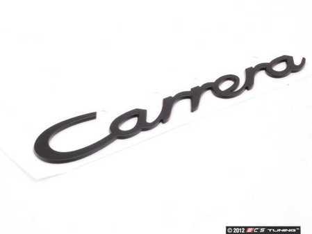 ES#1401586 - 9115590370070C - "Carrera" Logo - Black - Carrera emblem for engine lid - Genuine Porsche - Porsche