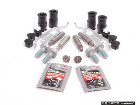 ES#2593509 - 83122296187KT - Rear Pad And Rotor Installation Kit - Includes everything to install new rear brakes including guide bolts and bushings - Assembled By ECS - BMW