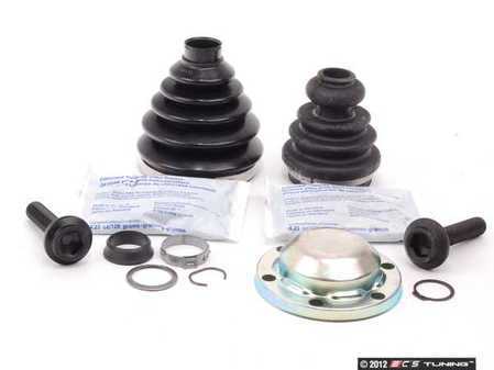 ES#2592775 - 8N0498203KT2 - Front inner & outer CV Joint Refresh Kit - Stage 1 - Inner & outer boot replacements with hardware for one axle - Assembled By ECS - Audi Volkswagen