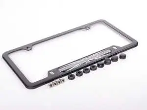 MINI Black Jack License Plate Frame - Black - Priced Each 