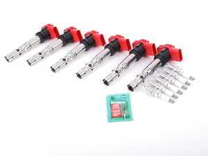 ES#2532254 - 101905611AKT - Ignition Service Kit - Includes six genuine coil packs and spark plugs - Genuine Volkswagen Audi - Audi