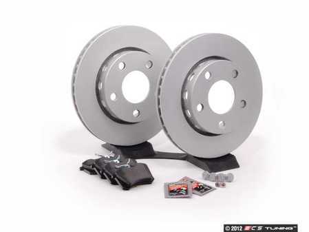 ES#2102265 - 8D0698015 - Rear Brake Service Kit - Featuring Zimmermann rotors and ECS DD23 "Daily Driver" ceramic pads. - Assembled By ECS - Audi