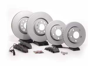 ES#2102255 - 8D0698012 - Front & Rear Brake Service Kit - Featuring ECS V5 coated rcoated rotors and ECS DD23 "Daily Driver" ceramic pads. - Assembled By ECS - Audi