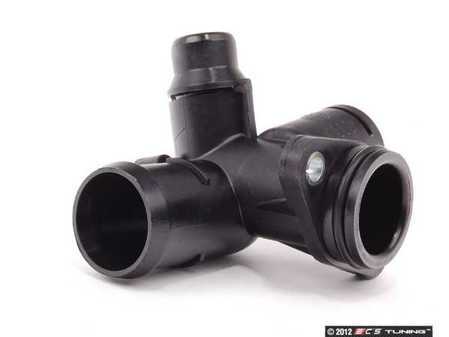 ES#2216587 - 06D121132C - Coolant Hose Flange  - Located rear engine, this flange houses the temp sensor - Genuine Volkswagen Audi - Audi