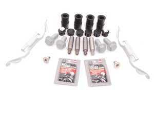 ES#2593505 - 34111163801KT1 - Front Pad And Rotor Installation Kit - Includes everything to install new front brakes including guide bolts and bushings - Assembled By ECS - BMW