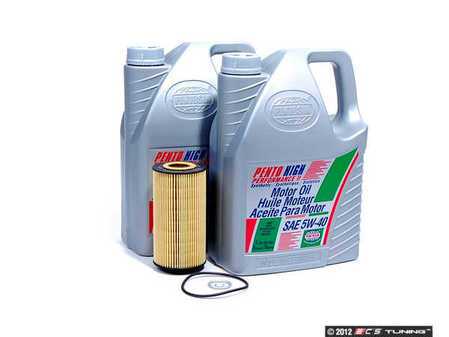 ES#6777 - B6B7S43KSK5-40 - Oil Service Kit - Includes 10 Liters Pentosin 5w-40 Synthetic 502 rated motor oil, oil filter, and drain plug sealing washer - Assembled By ECS - Audi