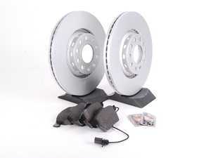 ES#2561912 - 8E0615301RKT1 - Front Brake Service Kit - Featuring ECS V5 rotors and ECS DD23 ceramic pads. - Assembled By ECS - Audi