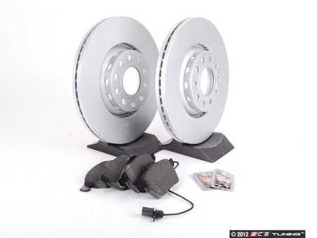 ES#2561912 - 8E0615301RKT1 - Front Brake Service Kit - Featuring ECS V5 rotors and ECS DD23 ceramic pads. - Assembled By ECS - Audi