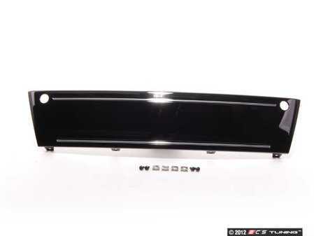 ES#383222 - 4E0807285AMT94 - Front Plate Filler - Glossy Black - A sleek look for your front end. - Genuine Volkswagen Audi - Audi