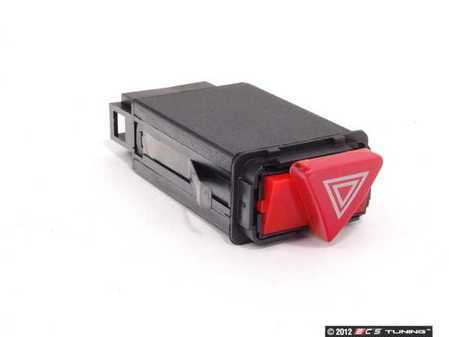 ES#3277 - 8D0941509H01C - Hazard Switch - Satin Black - Controls the on/off function of the emergency, or hazard, lights - Genuine Volkswagen Audi - Audi