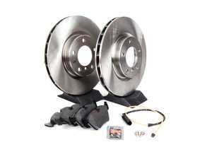 ES#2986782 - E36MZ3M3411 - Front Brake Service Kit - Featuring Brembo rotors and low-dust Akebono Euro Ceramic pads - Assembled By ECS - BMW