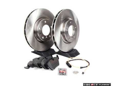 ES#2986782 - E36MZ3M3411 - Front Brake Service Kit - Featuring Brembo rotors and low-dust Akebono Euro Ceramic pads - Assembled By ECS - BMW