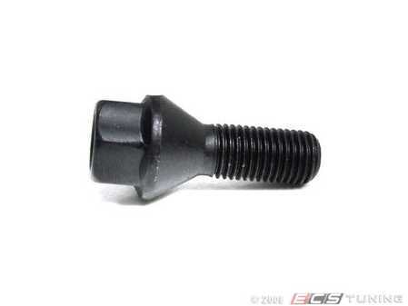 ES#65864 - 36136781150 - Black Wheel Bolt - Priced Each - Standard size - 12x1.5x26mm - Genuine BMW - BMW MINI