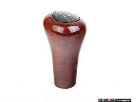 ES#46858 - 25111434497 - Manual Shift Knob - 5 Speed - Poplar wood with 5 speed shift pattern - Genuine BMW - BMW
