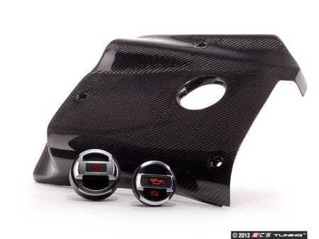 ES#2586919 - CF02V04KT - Carbon Fiber Engine Cover Kit W/ R8 Caps - (NO LONGER AVAILABLE) - Dress up your engine bay with aluminum look caps & a full carbon fiber cover - Assembled By ECS - 