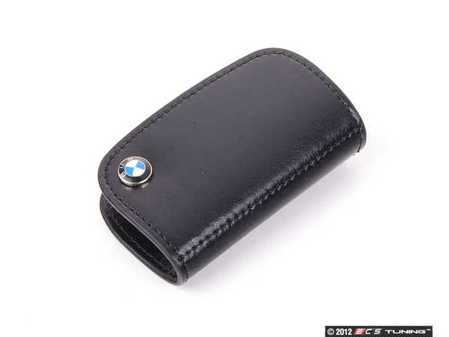 ES#256665 - 80232149936 - Nappa Leather Key Case - Black - (NO LONGER AVAILABLE) - Covers the late model BMW key fob - Genuine BMW - 