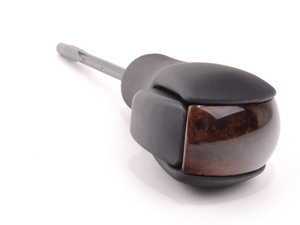 ES#47648 - 25160302392 - Automatic Shift Knob - (NO LONGER AVAILABLE) - Dark poplar wood with leather - Genuine BMW - 
