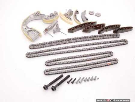 ES#2593417 - 079109229KT1 -  Timing Chain Kit  - Includes the upgraded RS4 metal guide rail, OEM additional guide rails, OE timing chains and tensioners - The essentials necessary to get the job done! - Assembled By ECS - Audi