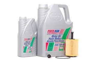ES#5555 - MK4VR624V3KKTWMP -  Oil Service Kit - With ECS Magnetic Drain Plug - Includes Hengst oil filter and Pentosin 5w-40 oil - Assembled By ECS - Audi Volkswagen