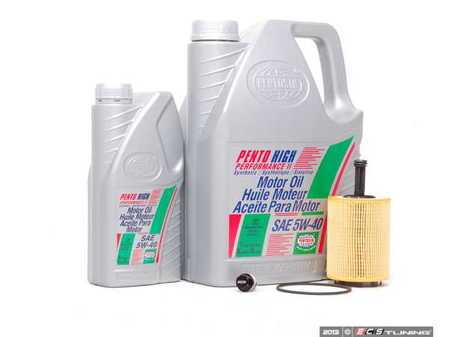 ES#5555 - MK4VR624V3KKTWMP -  Oil Service Kit - With ECS Magnetic Drain Plug - Includes Hengst oil filter and Pentosin 5w-40 oil - Assembled By ECS - Audi Volkswagen