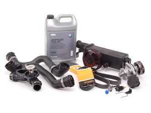 ES#2158110 - ECSE531711-9 - ECS Cooling System Refresh Kit - Level 2 - Stop your cooling problems before they start - includes an ECS Aluminum water pump pulley and featuring a GEBA water pump with a metal impeller - Assembled By ECS - BMW