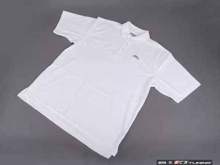 ES#2153346 - AWM700WM - Pima Performance Polo - White - Medium - (NO LONGER AVAILABLE) - Performance athletic apparel from Audi. - Audi Collection - 
