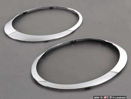 ES#2608663 - 51137149905KT - Headlight Trim Ring Chrome - Set - Replace your stone chipped chrome on your MINI , includes left and right side - Genuine MINI - MINI