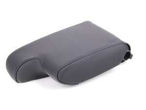 ES#87486 - 51168265942 - Oregon Leather Armrest - (Black) - Located on top of center console retrofit kit - Genuine BMW - BMW