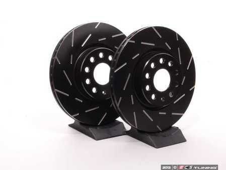 ES#522693 - USR1386 - Front Slotted Brake Rotors - Pair (312x25) - Reduce the fading, improve your braking - OE# 1K0615301AA - EBC - Audi Volkswagen