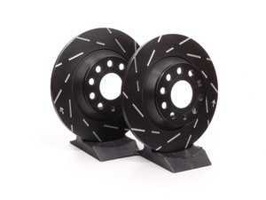ES#522697 - USR1410 -  Rear Slotted Brake Rotors - Pair (282x12) - Reduce the fading, improve your braking - OE# 1K0615601AD - EBC - Audi Volkswagen