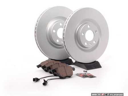 ES#2562185 - 8E0615301TK1 - Front Brake Service Kit - Featuring ECS V5 rotors and ECS DD23 ceramic pads. - Assembled By ECS - Audi