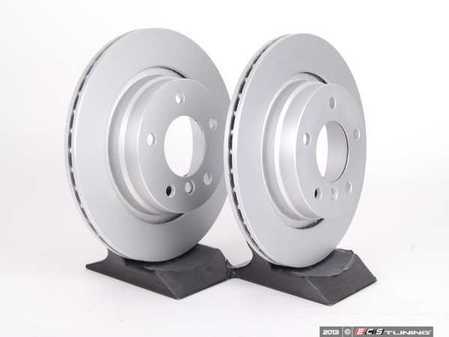 ES#2593139 - 34216855154KT4 - Rear Brake Rotors - Zinc Coated - Pair (294x19) - Keep your braking system performing smoothly and looking showroom-clean with a premium, zinc-flake coated replacement rotor - Meyle - BMW