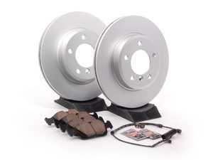 ES#514101 - E463411-5 - Front Brake Service Kit - Featuring coated rotors and ECS DD23 Daily Driver ceramic pads - Assembled By ECS - BMW