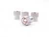 ES#64265 - 36110429652 - MINI "Cooper S" Logo Valve Stem Caps Set - Priced As Set - Get the "S" look in red color scheme - Genuine MINI - MINI