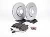 ES#1899320 - 8e0698005 - Front Brake Service Kit - Featuring Zimmermann rotors and ECS DD23 Daily Driver ceramic pads - Assembled By ECS - Audi Volkswagen