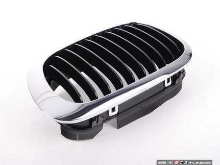 ES#78560 - 51138208683 - Kidney Grille - Left - Chrome outer design with black slats - Genuine BMW - BMW