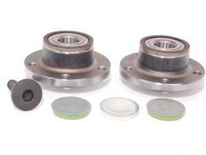 ES#2588452 - 1T0598611BKT1 - Rear Wheel Bearing Kit - Featuring Bremmen Parts wheel bearings with mounting hardware - Assembled By ECS - Audi Volkswagen