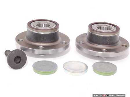 ES#2588452 - 1T0598611BKT1 - Rear Wheel Bearing Kit - Featuring Bremmen Parts wheel bearings with mounting hardware - Assembled By ECS - Audi Volkswagen