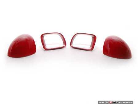 ES#2138995 - 51192185768 - JCW Design Package - Power Fold Mirror  - (NO LONGER AVAILABLE) - JCW red highlights for your Countryman / Paceman - Genuine MINI - 