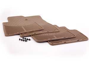 ES#2608662 - 82550151504KT - All Weather Rubber Floor Mat Set - Beige - Complete set of four with hardware - Genuine BMW - BMW