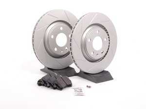ES#2561955 - 8E0601RSLGMTKT - Performance Rear Brake Service Kit - (NO LONGER AVAILABLE) - Featuring ECS GEOMET Slotted rotors and Hawk HPS pads - Assembled By ECS - 