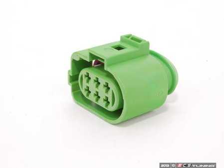 ES#351194 - 3D0973733F - Connector Housing - 6-Pin - Green connector connects to outer tail light housing - Genuine Volkswagen Audi - Audi