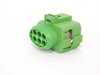 ES#351194 - 3D0973733F - Connector Housing - 6-Pin - Green connector connects to outer tail light housing - Genuine Volkswagen Audi - Audi