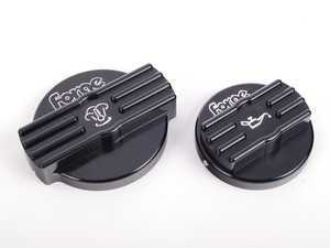 ES#2609213 - FMCAPS2-BLK - Coolant And Oil Caps - Black  - (NO LONGER AVAILABLE) - Add some class to your engine bay with these alloy caps - Forge - 