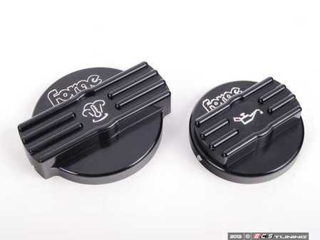ES#2609213 - FMCAPS2-BLK - Coolant And Oil Caps - Black  - (NO LONGER AVAILABLE) - Add some class to your engine bay with these alloy caps - Forge - 