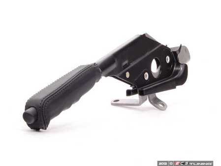 ES#62353 - 34412227557 - E-Brake Lever - Black Nappa Leather - Complete handbrake assembly, does not include boot - Genuine BMW - BMW