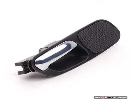 ES#102005 - 51418222706 - Inner Door Handle - Right - Black plastic surround with chrome handle and tweeter cover - Genuine BMW - BMW