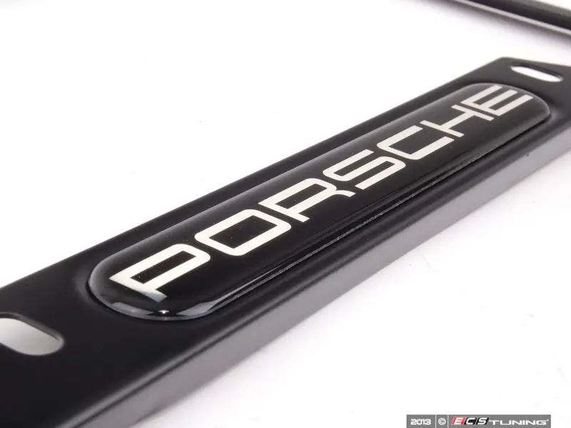 Porsche Slimline Stainless-Steel License Plate Frame: RACCAR Automotive - View #5
