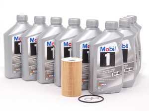 ES#2539317 - 99610722553KT1 - Genuine Oil Service Kit (0w-40) - Includes Genuine filter and Genuine Mobil 1 A40 Spec Oil - Genuine Porsche - Porsche
